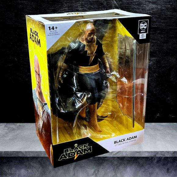 DC Direct PVC 12" Statue, Black Adam Figure, 1st Addition, 100% New Sealed - Picture 4 of 13